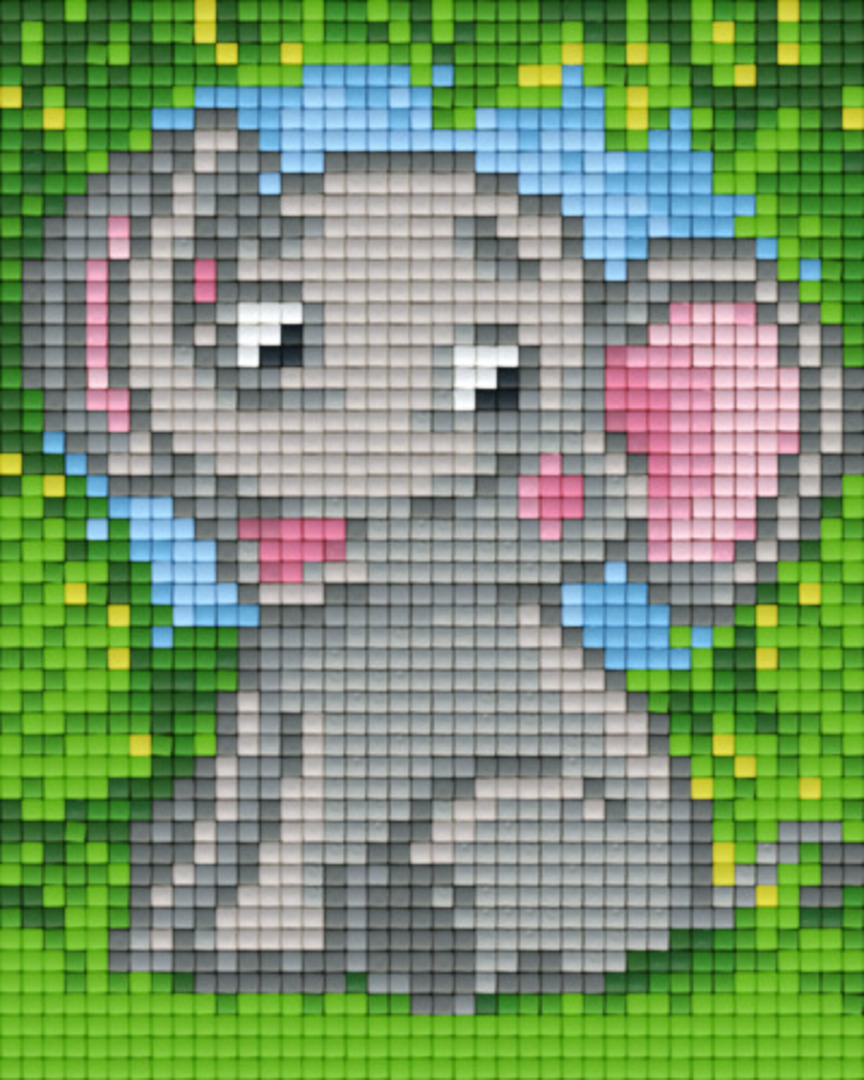 Baby Elephant One [1] Baseplate PixelHobby Mini-mosaic Art Kits image 0